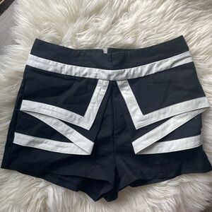 Black and White Geometric Shorts